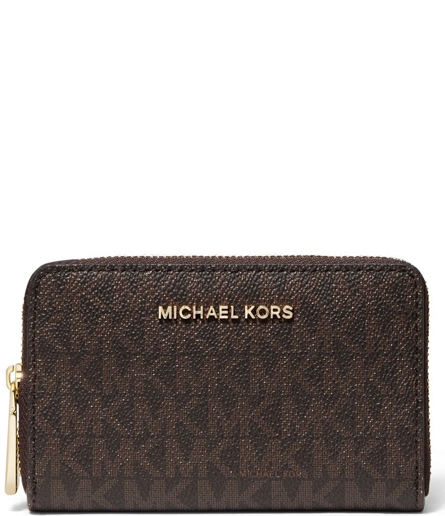 Michael Kors Jet Set Small Signature Zip Around Card Case