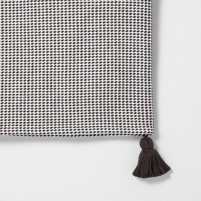 Textured Throw Blanket Railroad Gray/Sour Cream - Hearth & Hand™ with Magnolia