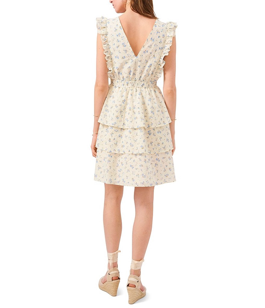 1. STATE Eyelet Floral V-Neck Dress