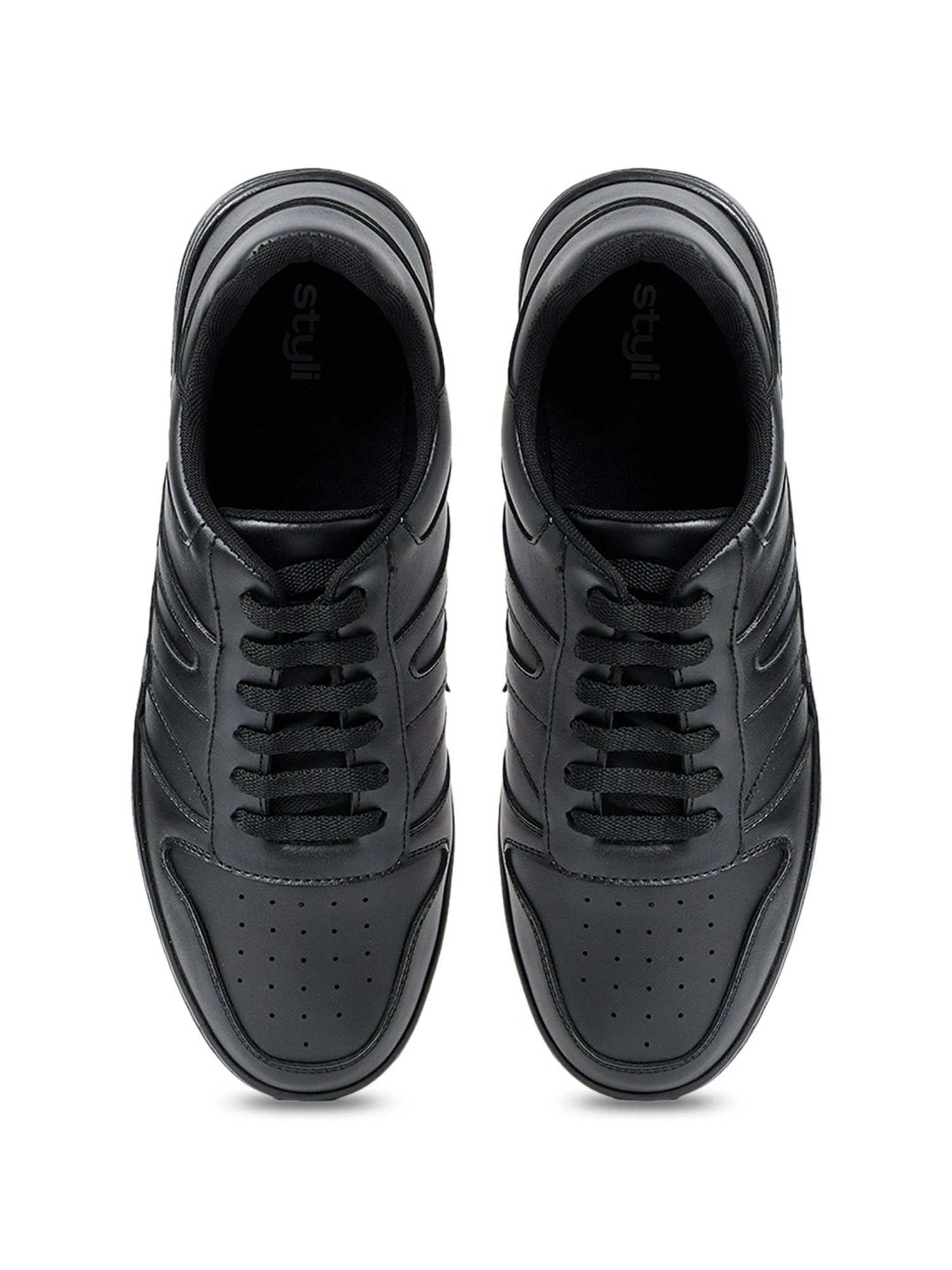 Styli Men's Black Sneakers