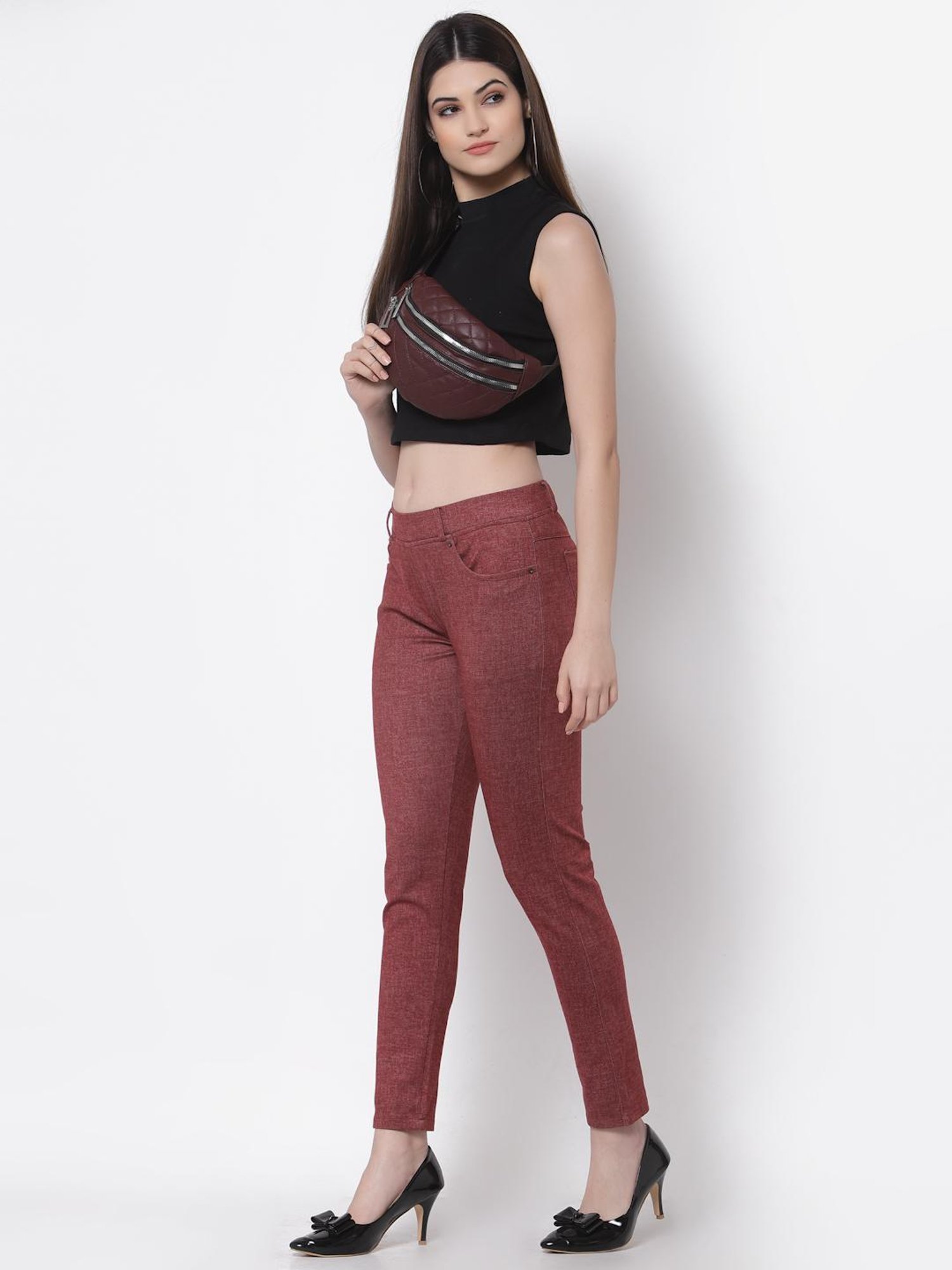 Westwood Brick Rust Skinny Fit Jeggings