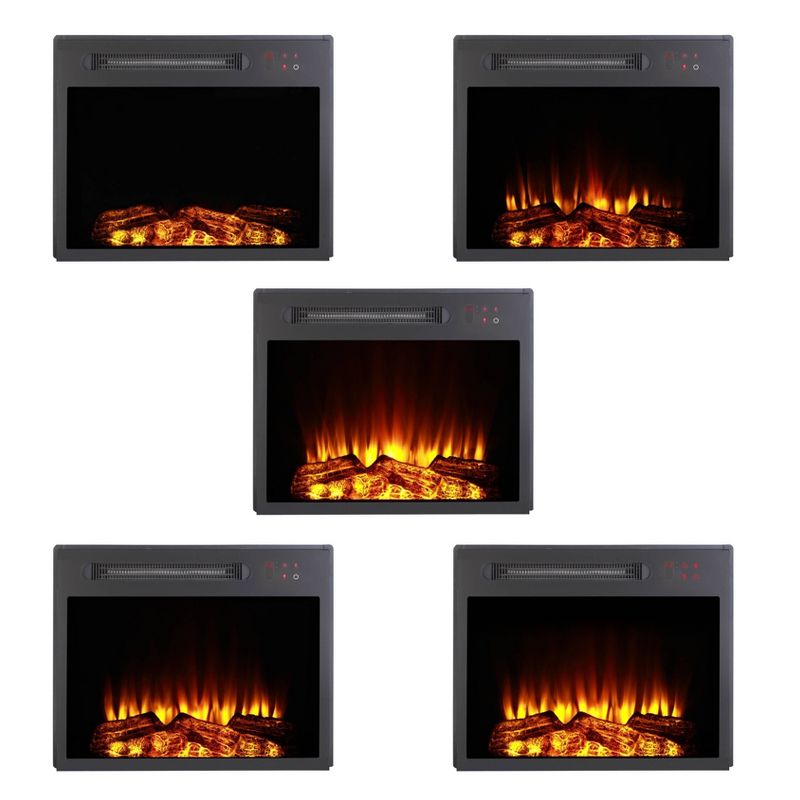 45" Freestanding Electric Fireplace Gray - Home Essentials