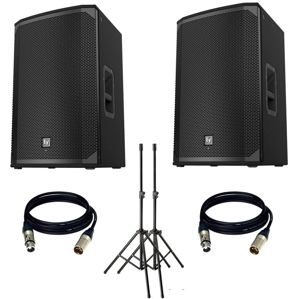 Electro-Voice EKX-15P Powered 15" 2-Way Speaker. With Free Stands and XLR Cables.