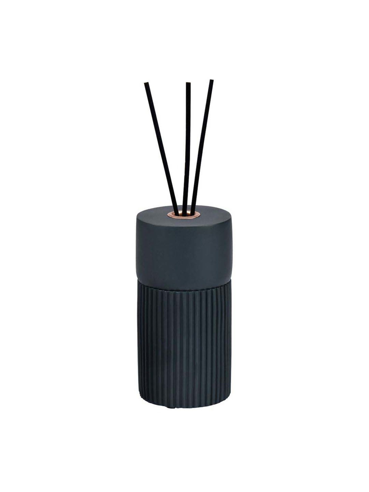 @home Grey Resin Fluted Design Reed Diffuser Storage Jar