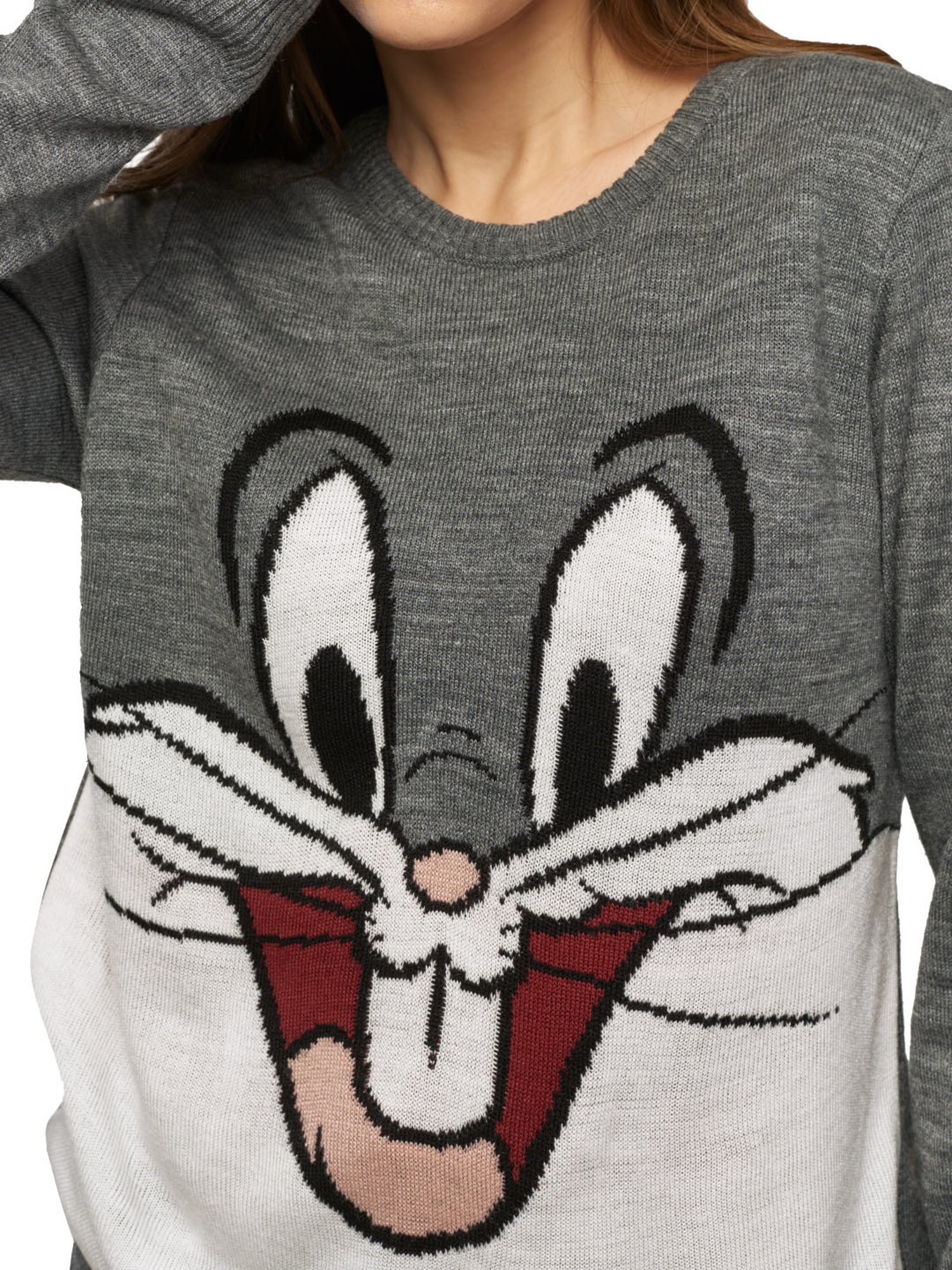 The Souled Store Grey Looney Tunes Bugs Bunny Print  Sweater