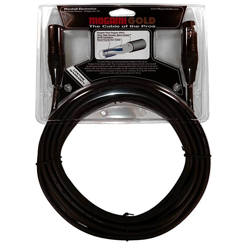 Gold STUDIO25 XLR Microphone Cable XLRFemale to XLRMale 3Pin Gold Contacts Straight Connectors 25 Foot