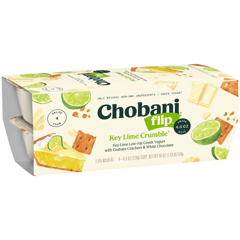 Chobani Flip Key Lime Crumble Low Fat Greek Yogurt - 4ct/4.5oz Cups