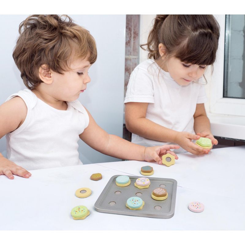 Melissa & Doug Stir and Serve Cooking Utensils (7pc) - Stainless Steel and Wood