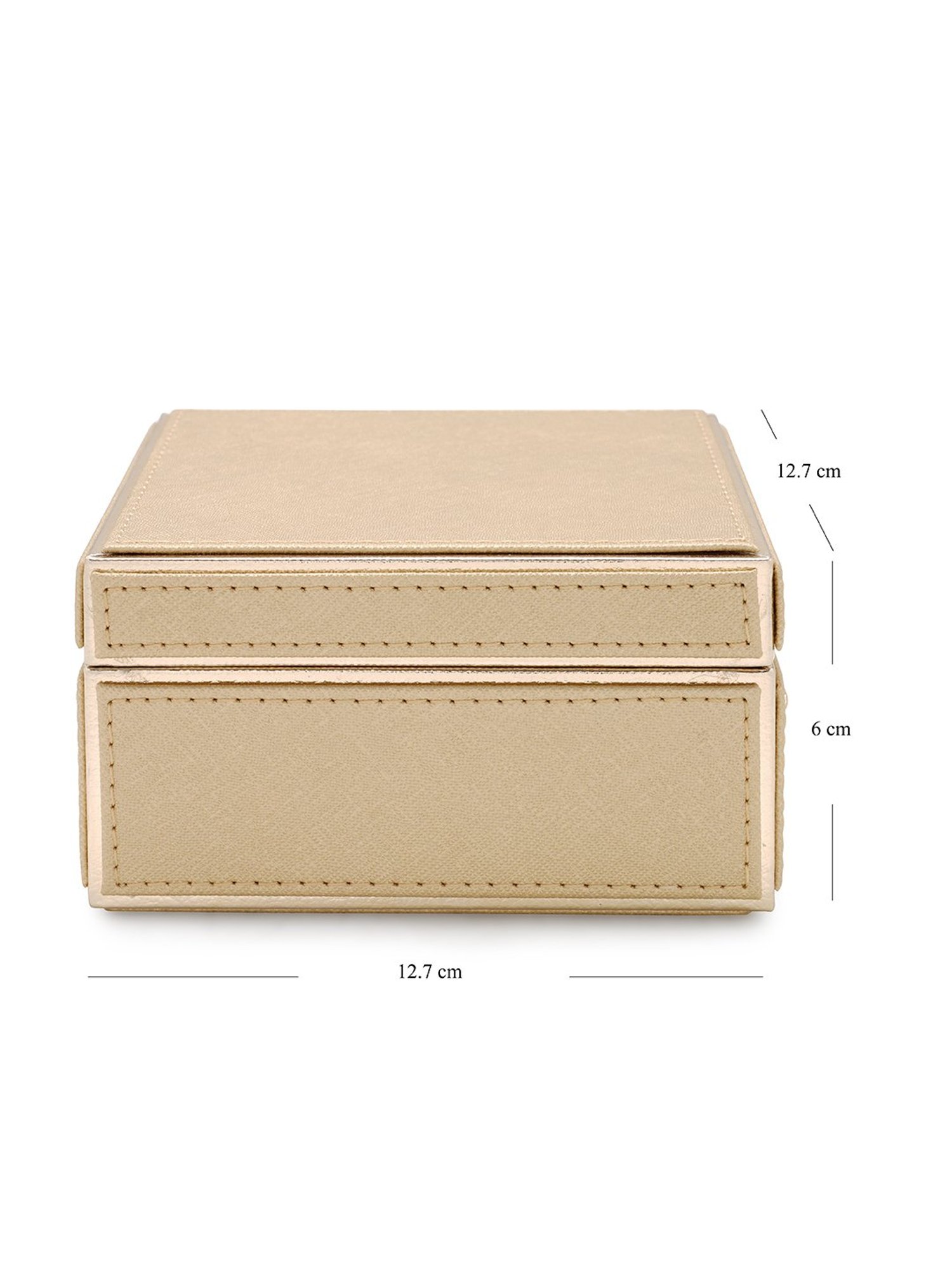 Pure Home and Living Gold MDF Solid Storage Boxes