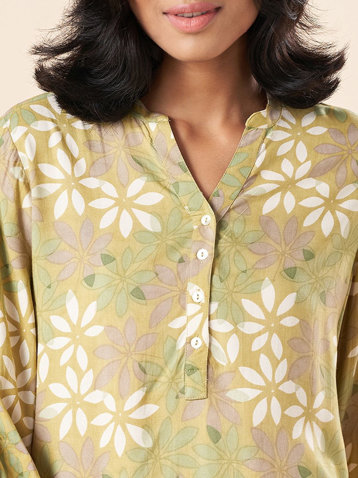 Akkriti by Pantaloons Green Printed Tunic