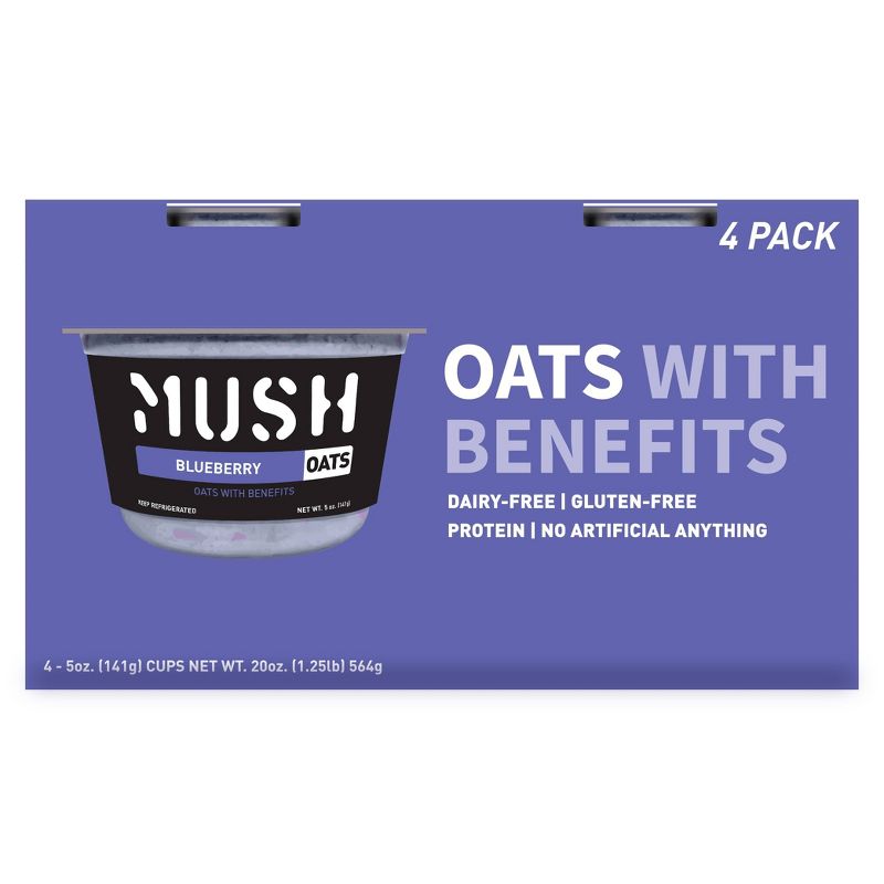 MUSH Blueberry Ready-to-Eat Oats - 20oz/4ct