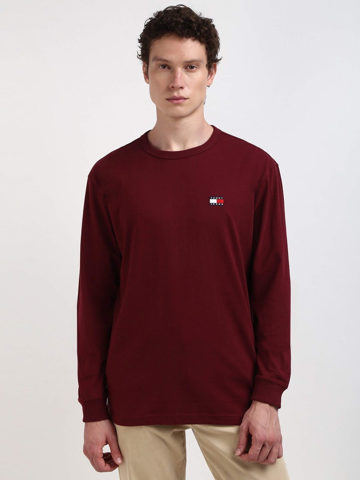 Tommy Hilfiger Maroon Regular Fit T-Shirt