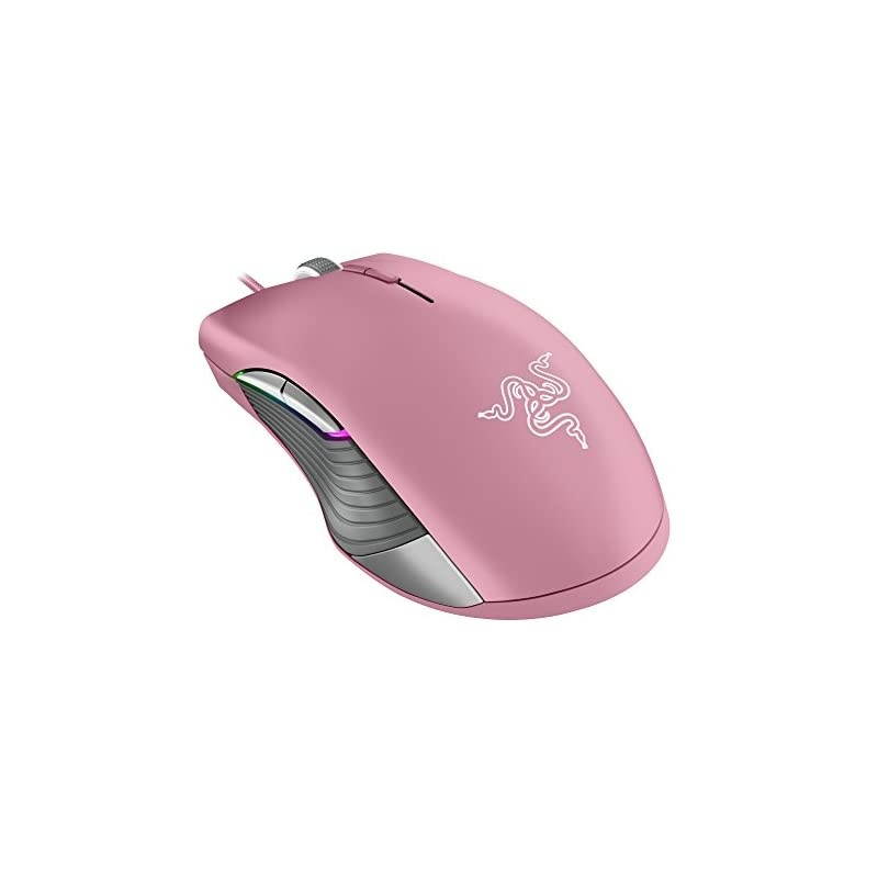 Lancehead TE Ambidextrous Gaming Mouse: 16,000 DPI Optical Sensor - Chroma RGB Lighting - 8 Programmable Buttons - Mechanical Switches - Quartz Pink