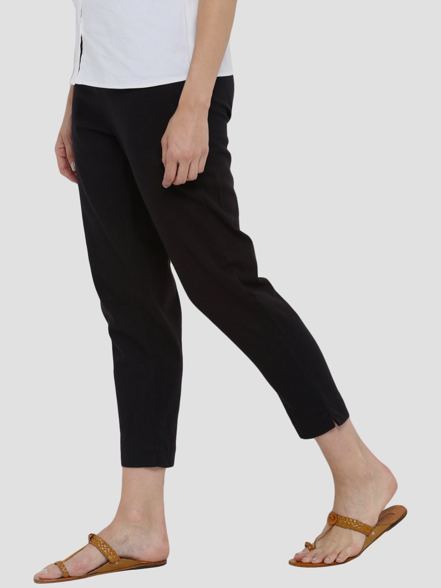 Sringam Black Cotton Pants