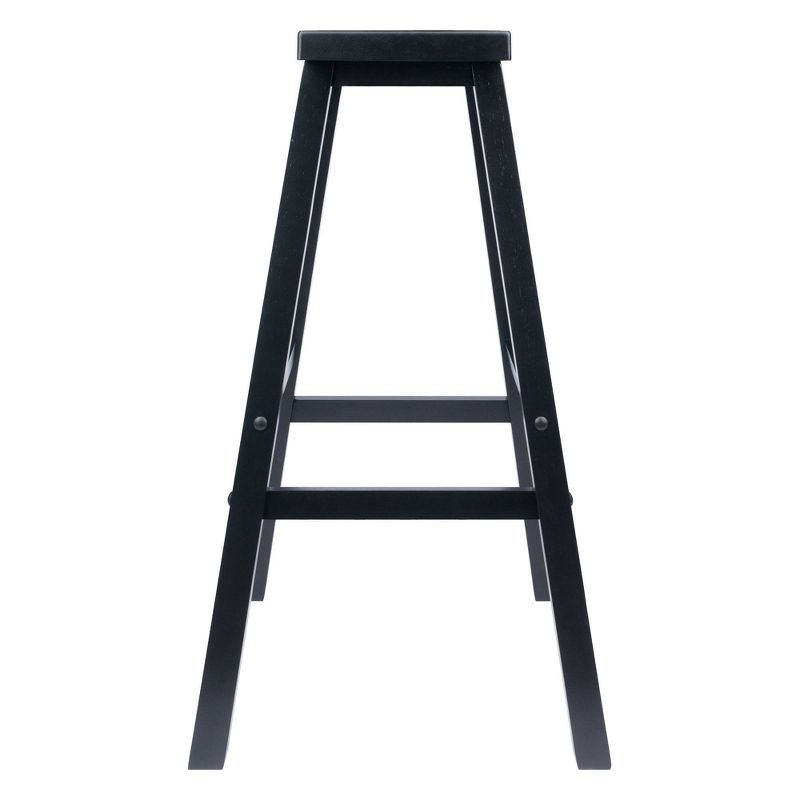 29" Satori Saddle Seat Barstool - Black - Winsome