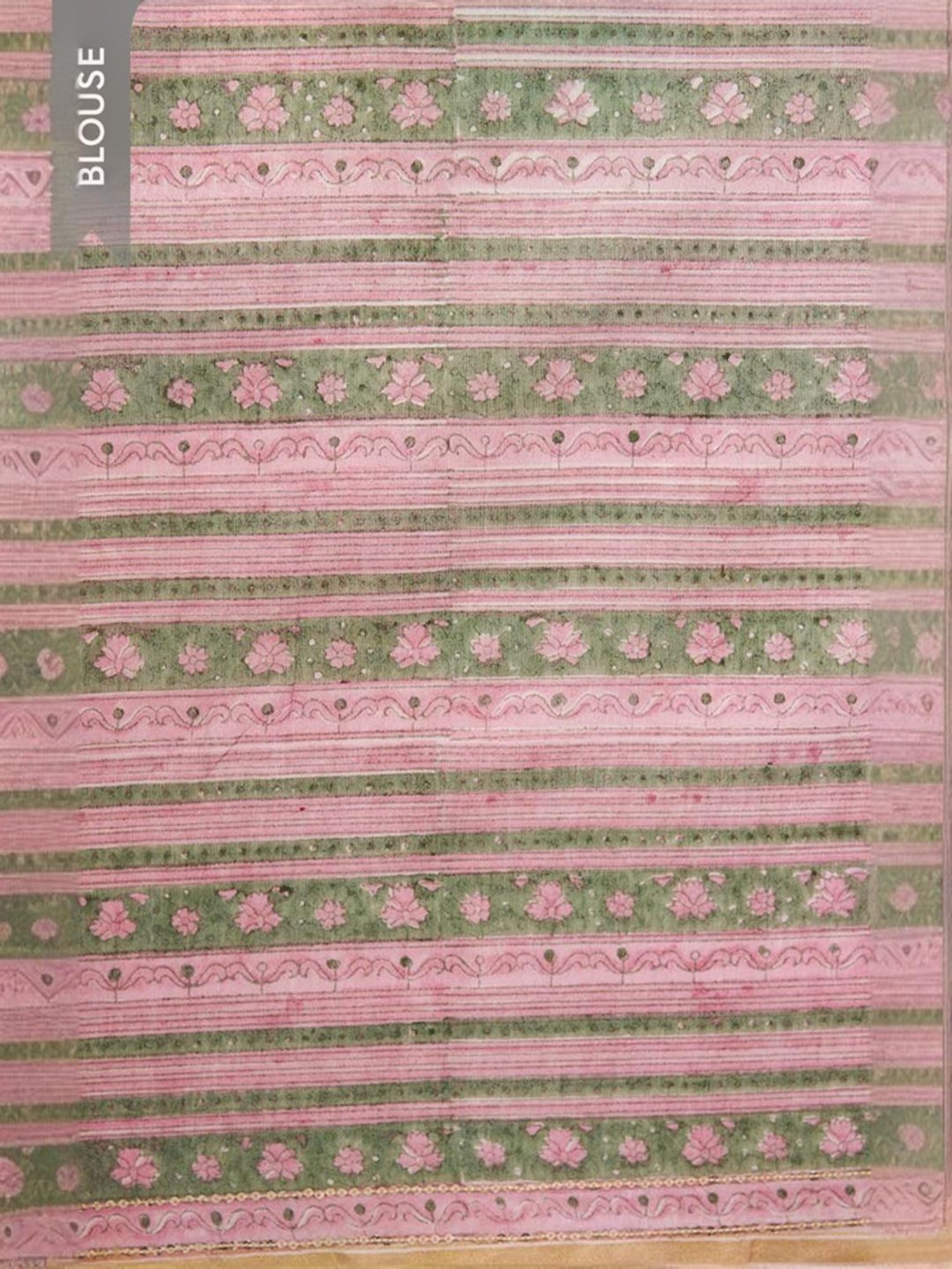 Taneira Pink Printed Saree With Unstitched Blouse