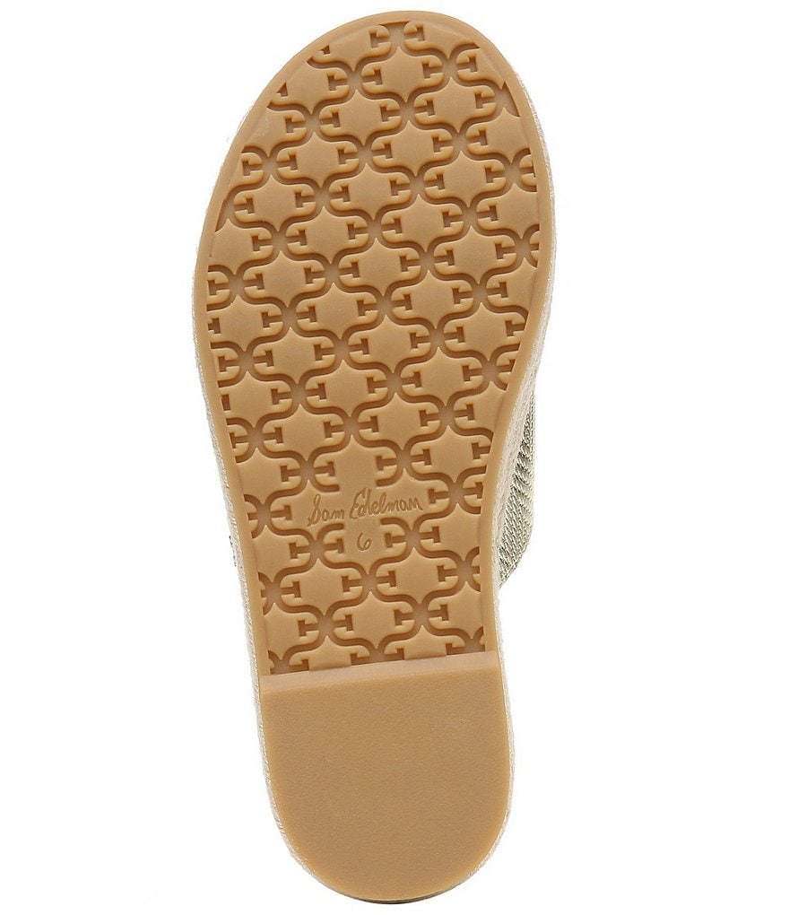 Sam Edelman Korina Metallic Leather Chevron Espadrille Sandals