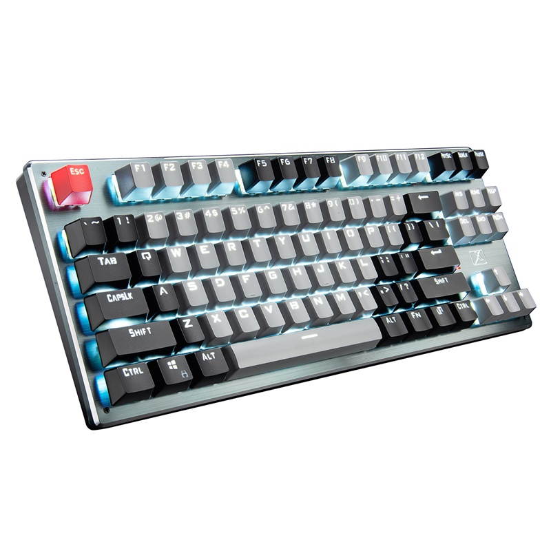 Bluetooth Mechanical Gaming Keyboard with LED Backlit 87 Anti-Ghosting Key Wired/Wireless USB Receiver Rechargeable Keyboard for PC Mac Gamer