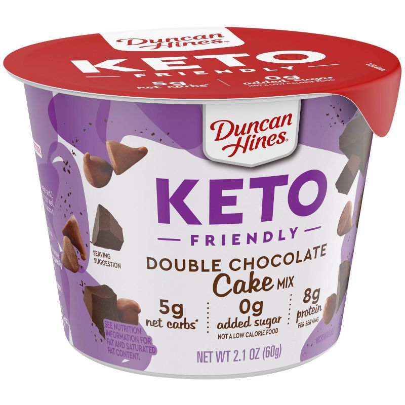 Duncan Hines Keto Friendly Double Chocolate Cake Cup - 2.1oz