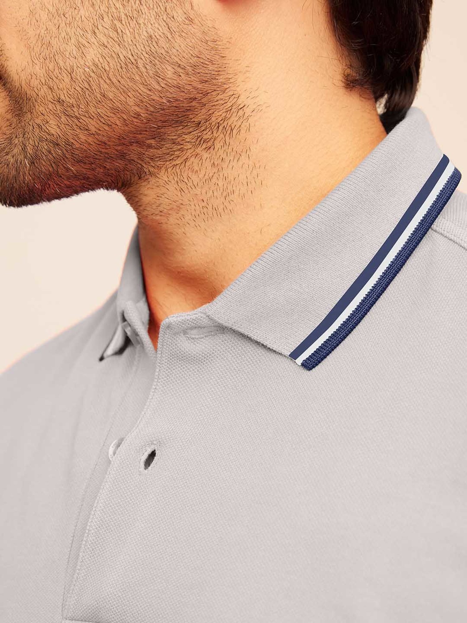 The Bleu Label Grey Slim Fit Polo T-Shirt