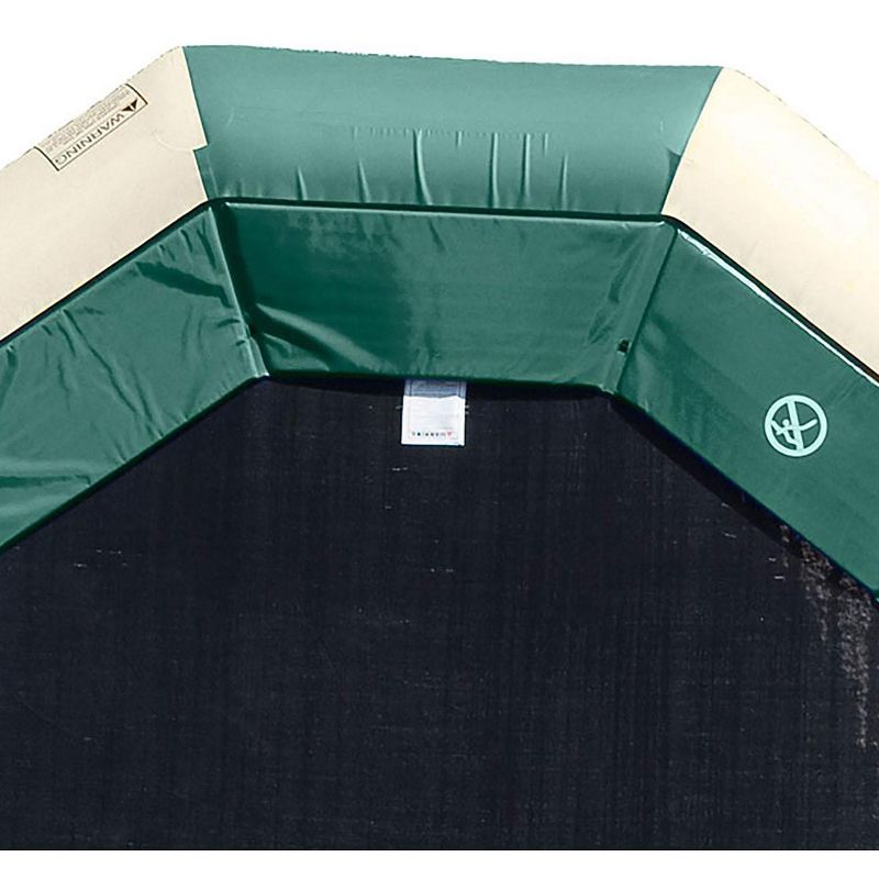 Rave Sport Aqua Jump Eclipse 120 Water Trampoline with Ladder, Green and Tan