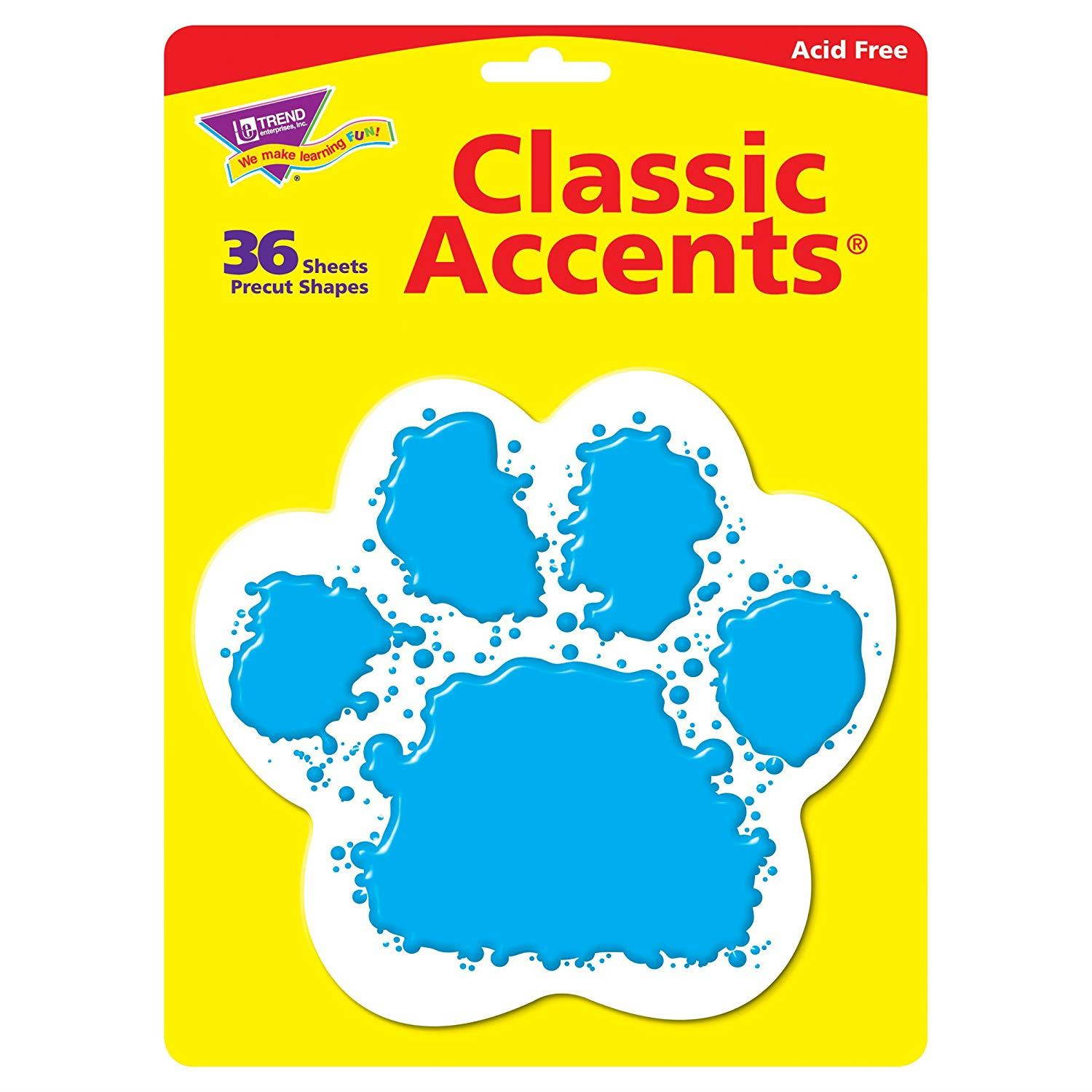 TREND enterprises, Inc. Paw Print Classic Accents, 36 ct