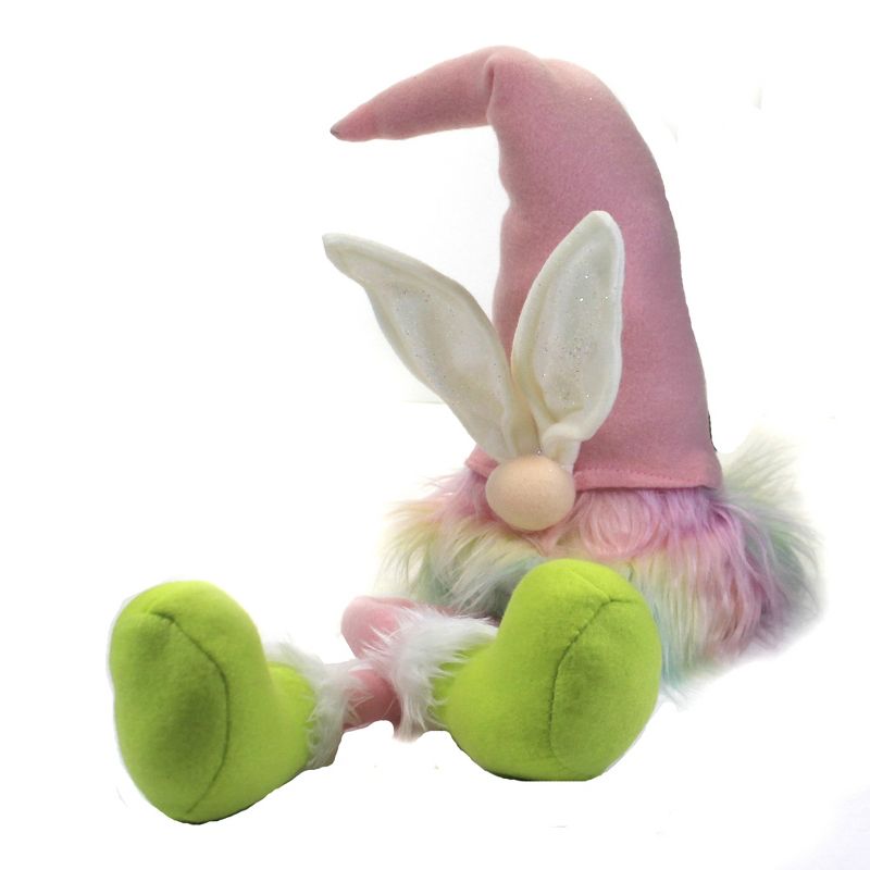 Plush 20.0" Rainbow Bunny Gnome Long Leg Rabbit Ears  -  Decorative Figurines