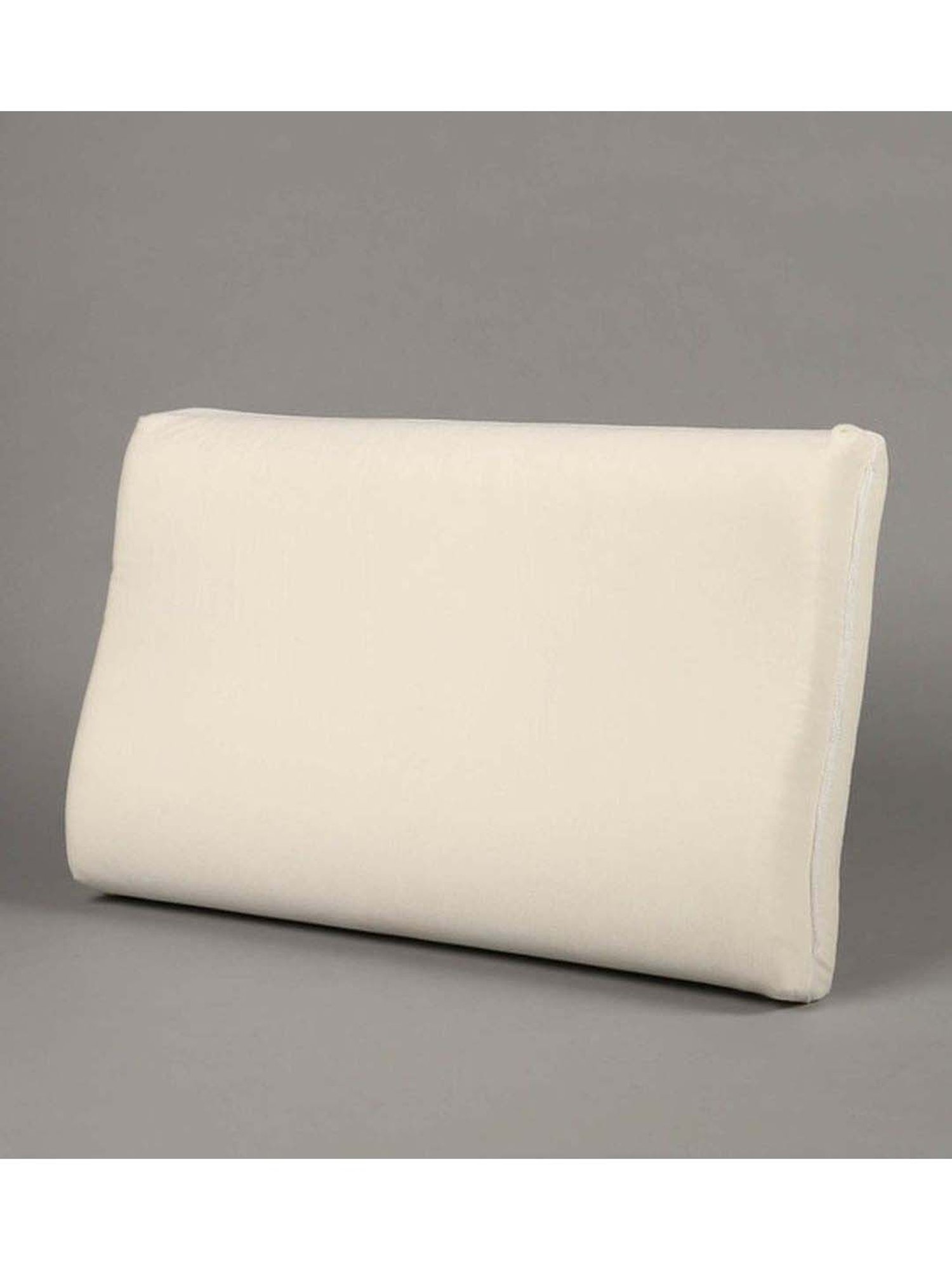 The White Willow Black Orthopaedic Mid Backrest Memory Foam Pillow - Set of 1