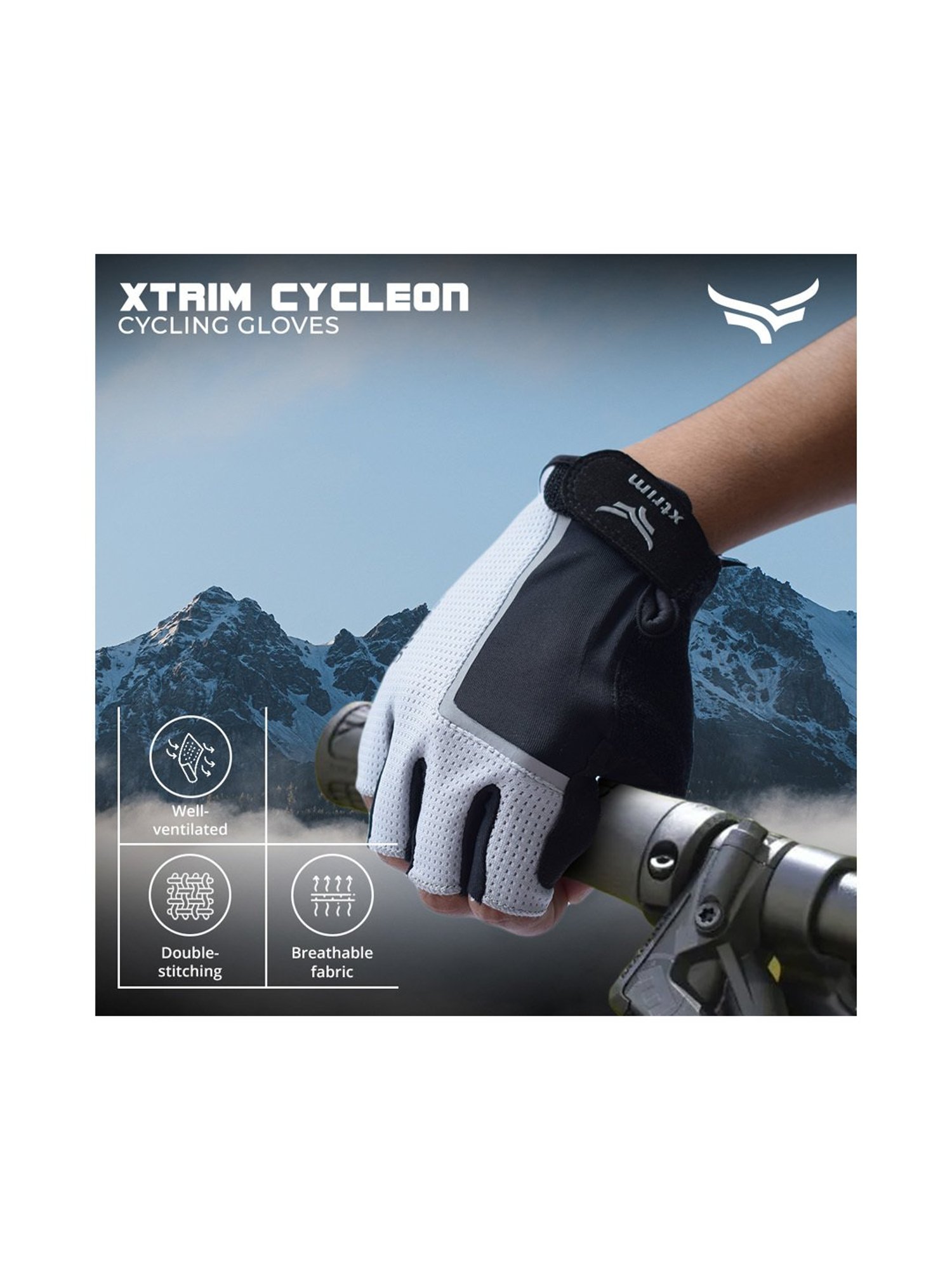 Protoner Gym Gloves with Padded Palm and Wrist Support (Black)