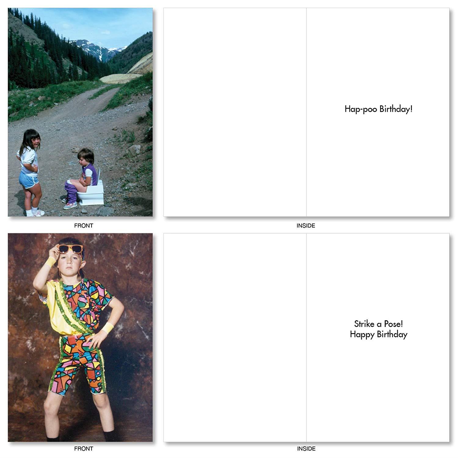 AC6334BDG-B1x10 'Another Year Older, Another Awkward Family Photo': Assorted Box of 10 Funny Birthday Cards, with Envelopes (10 Designs, 1 Card Per Design)