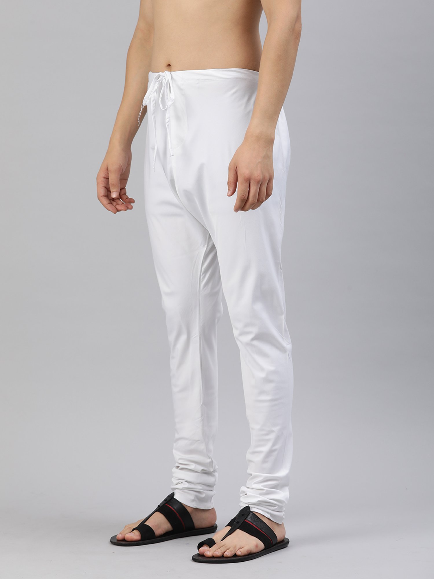 Manthan White Regular Fit Churidars