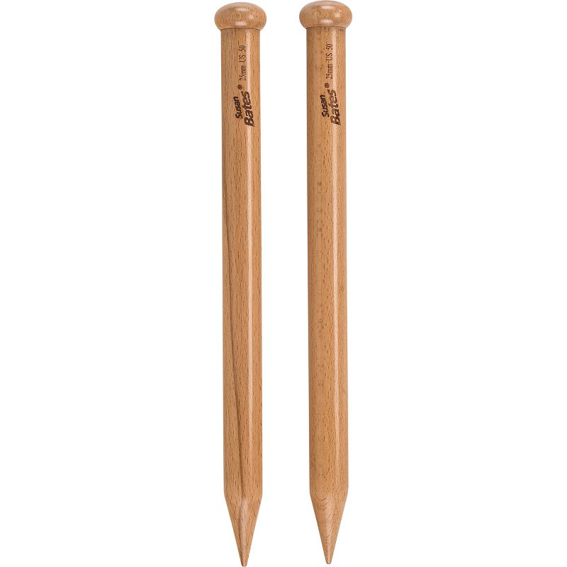 Susan Bates X-Treme Wood Single Point Knitting Needles 14"-Size 50/25mm