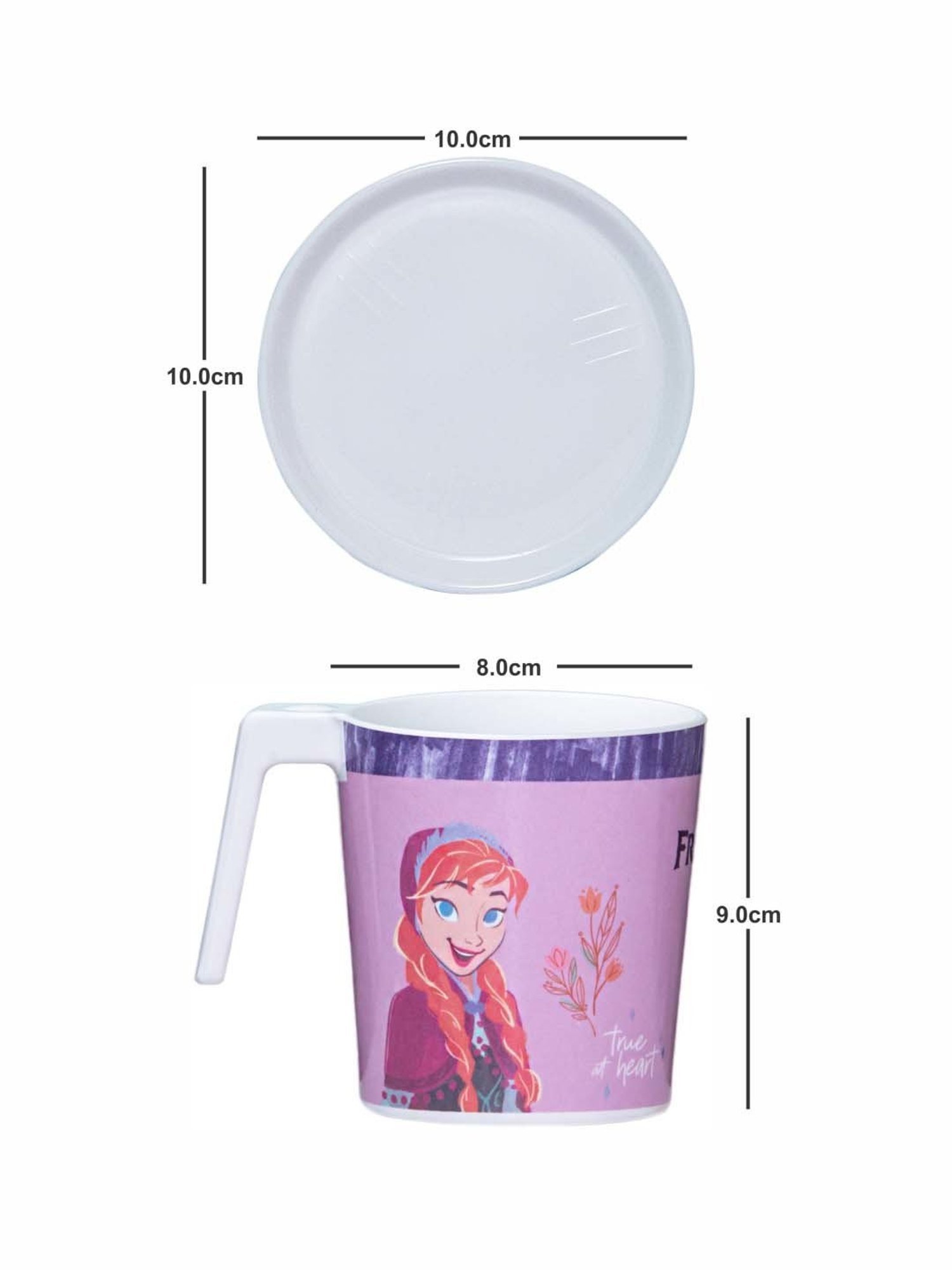 Servewell Frozen Melamine Large Laura Mugs - Set of 4