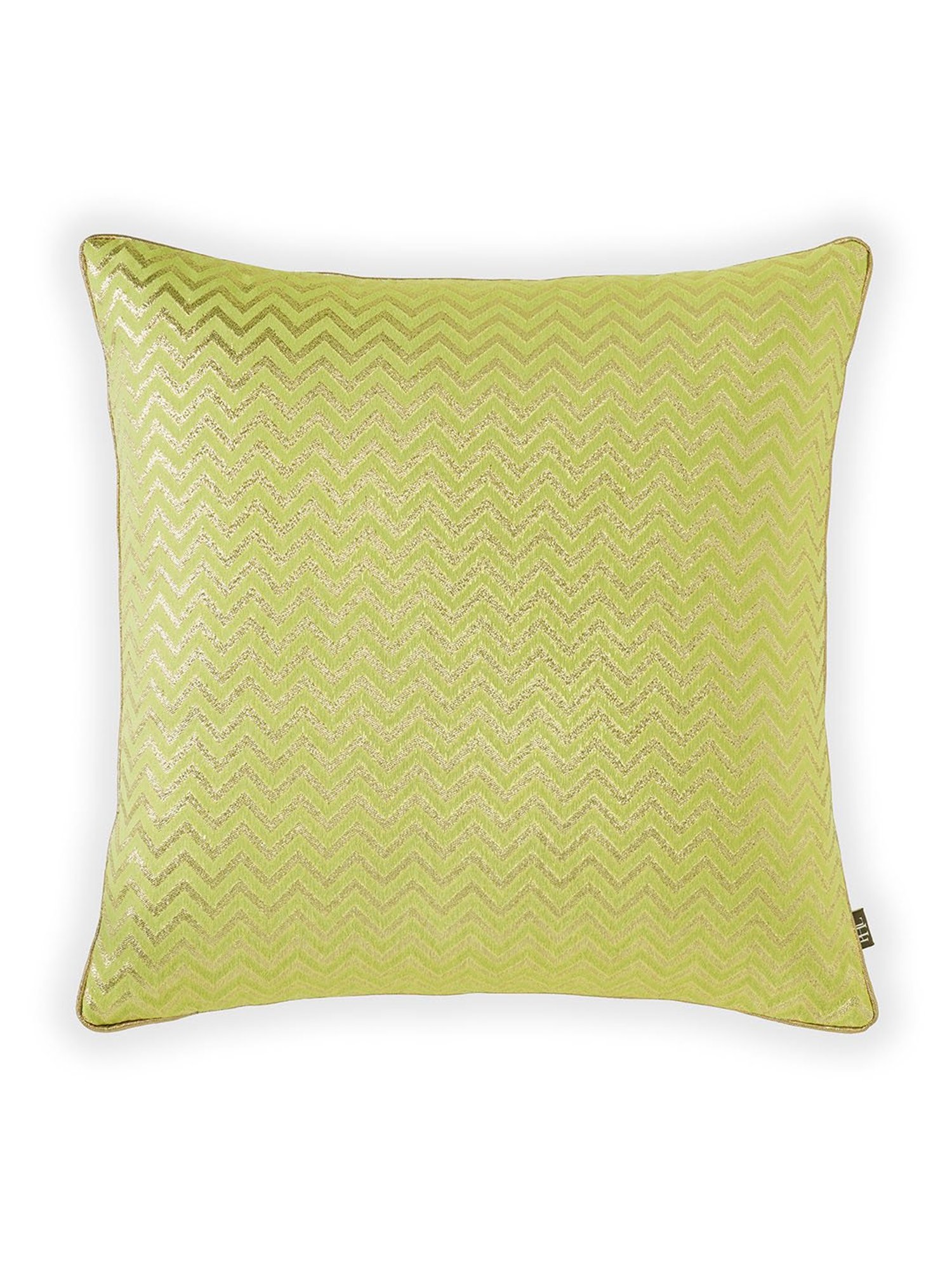 Pure Home and Living Green Cotton Printed Cushion Cover