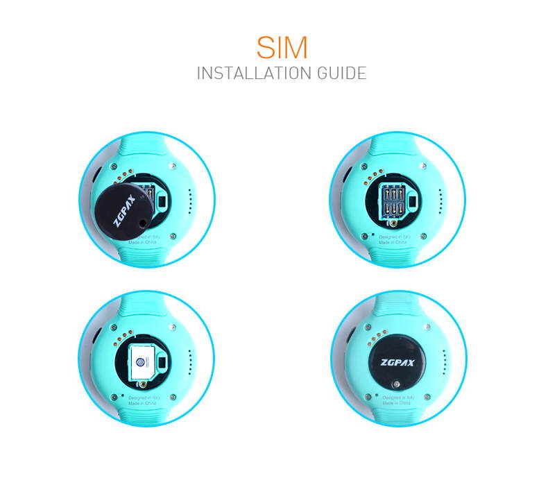 Smart Watch Baby Waterproof IP54 GPS ?AGPS?LBS Player Camera Calendar Stopwatch Sync Compatible with iPhone and Android Blue ZNSB-S669-U