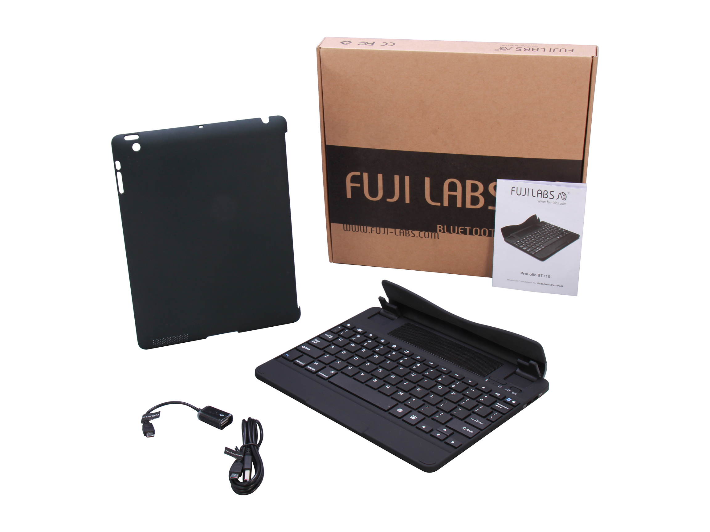 Fuji Labs Black Multifunction iPad Bluetooth Keyboard