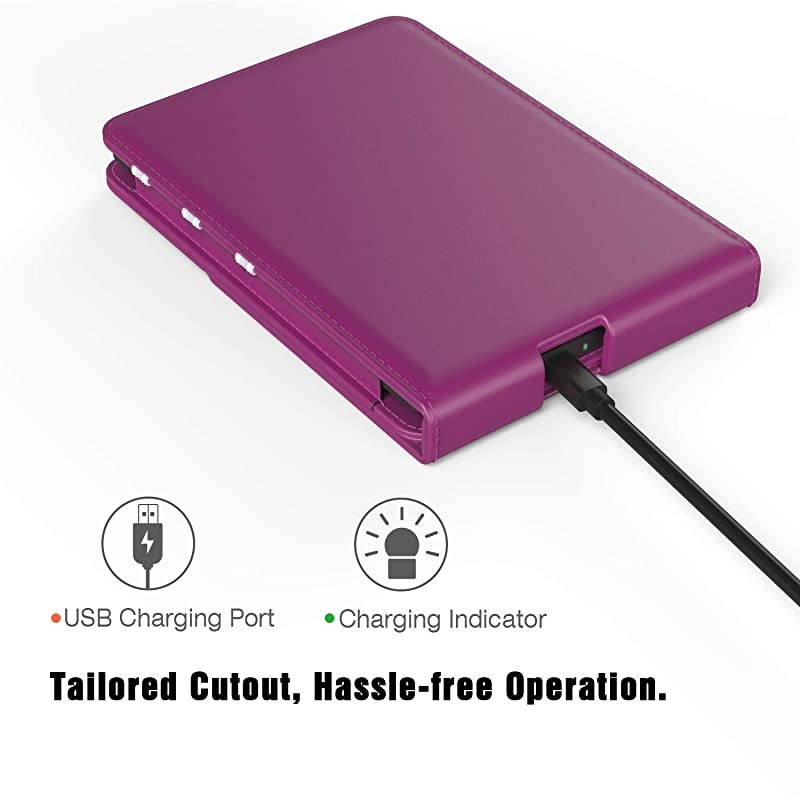 Case Compatible for Kindle Paperwhite E-Reader (10th Generation, 2018 Release) - Vertical Multi-Viewing Flip Stand Cover with Auto Sleep/Wake Fit  Kindle Paperwhite, Red