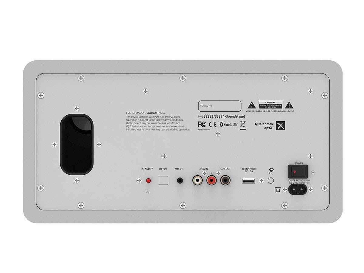 Monoprice True Wireless Stereo Bluetooth Speaker, White With 120 Watts