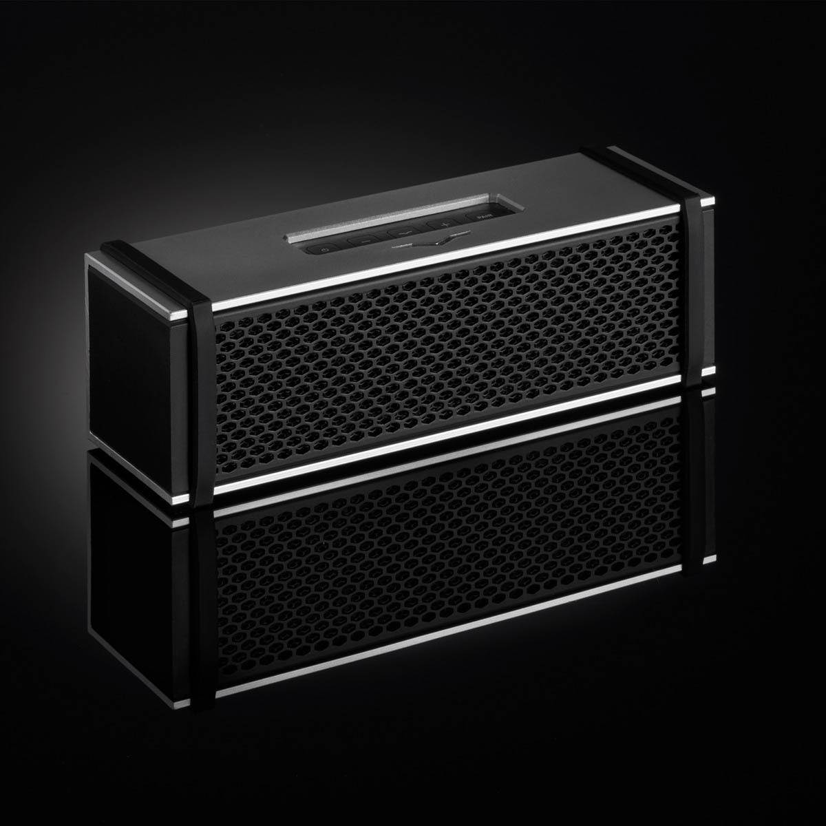 V-Moda Remix Bluetooth Speaker with Built-In Headphone Amplifier, Single, Silver