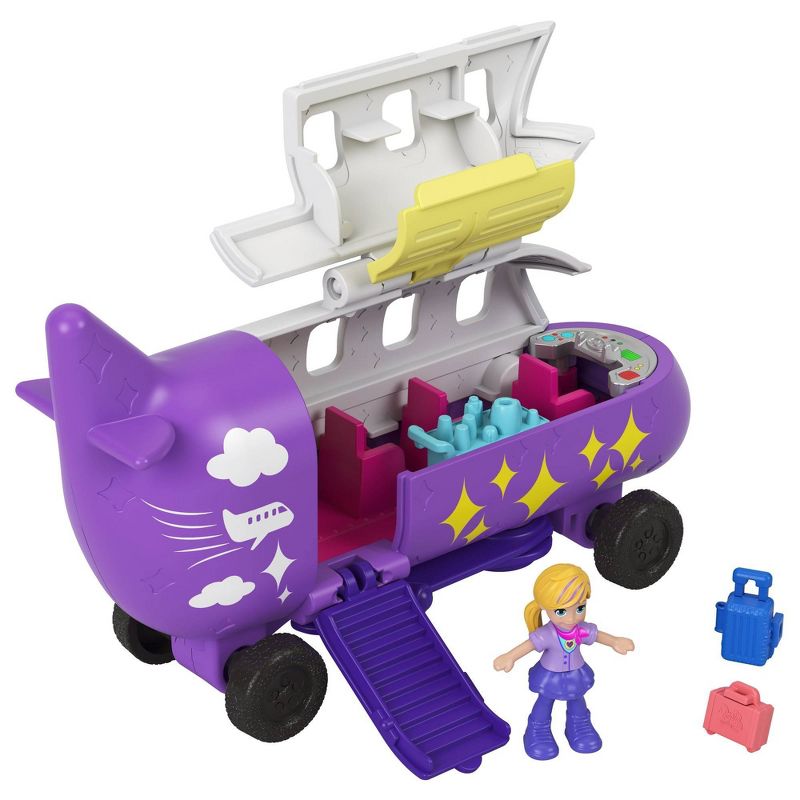 Polly Pocket Pollyville Airplane Vehicle Playset