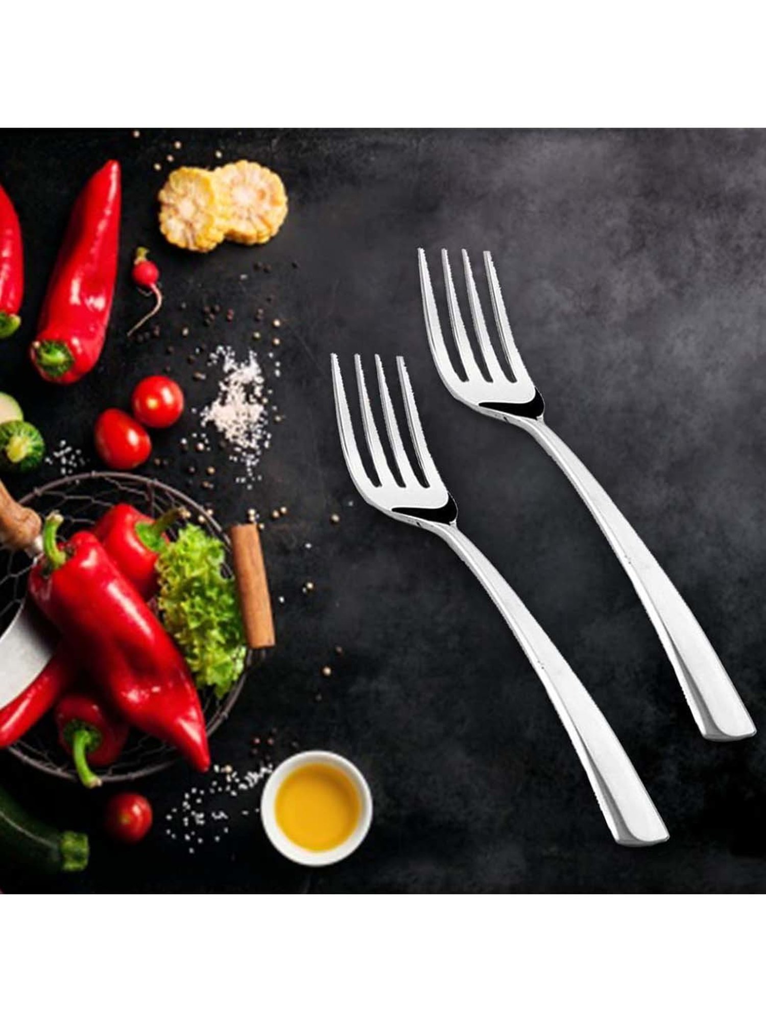 BlackCarrot Stainless Steel Fork Set of 3