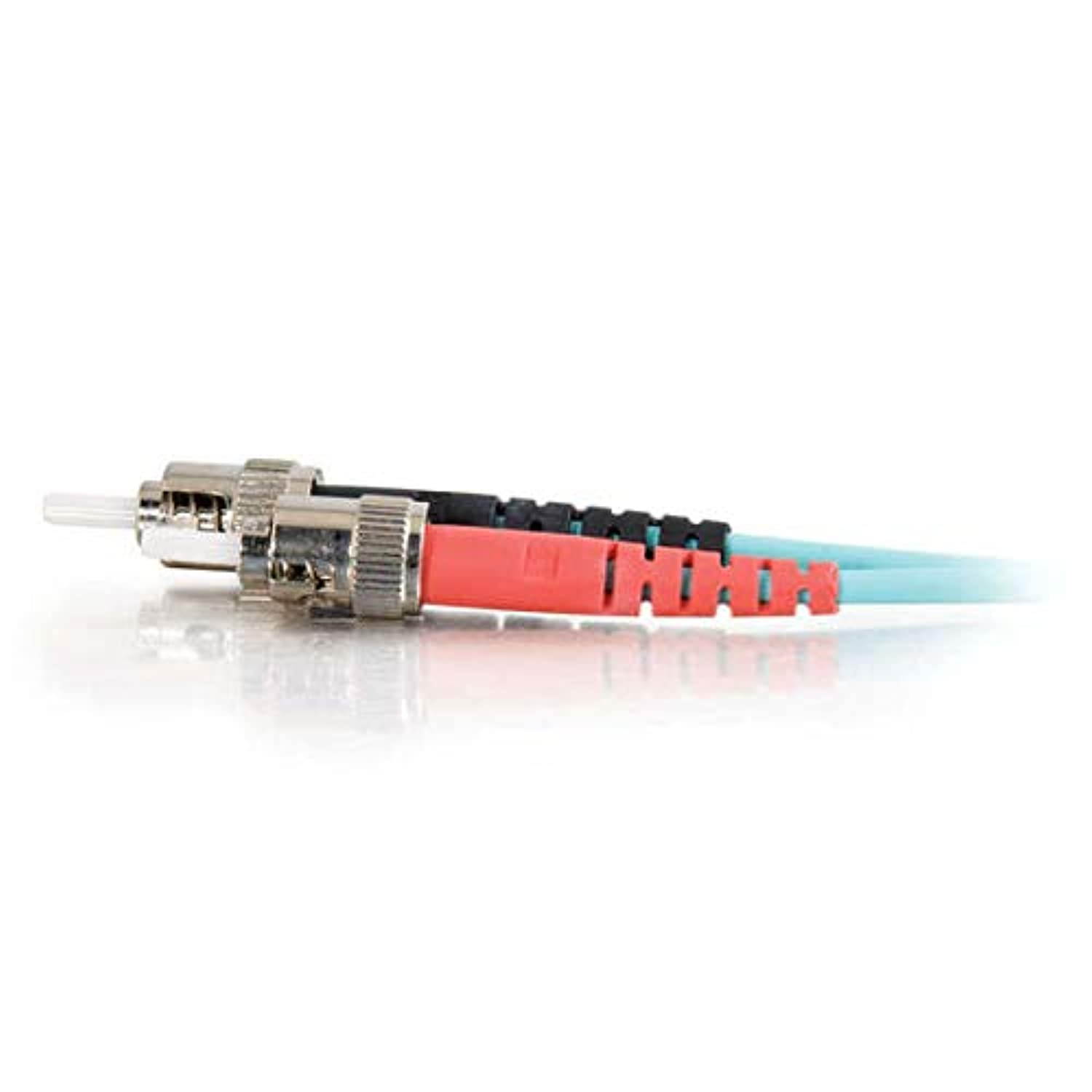 C2G/Cables to Go 21632 10 GB ST/ST Duplex 50/125 Multimode Fiber Patch Cable (3 Meters, Aqua)