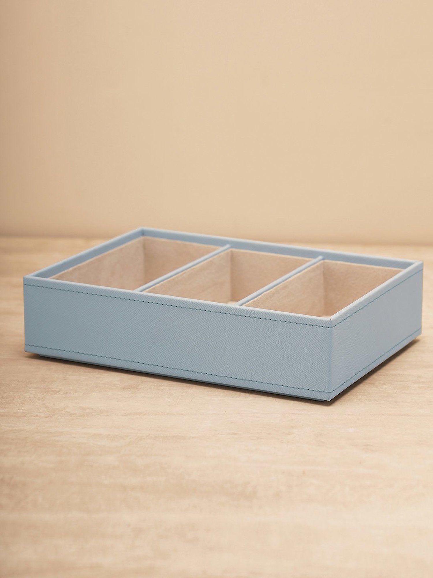 Pure Home and Living Blue Leather Solid Organisers