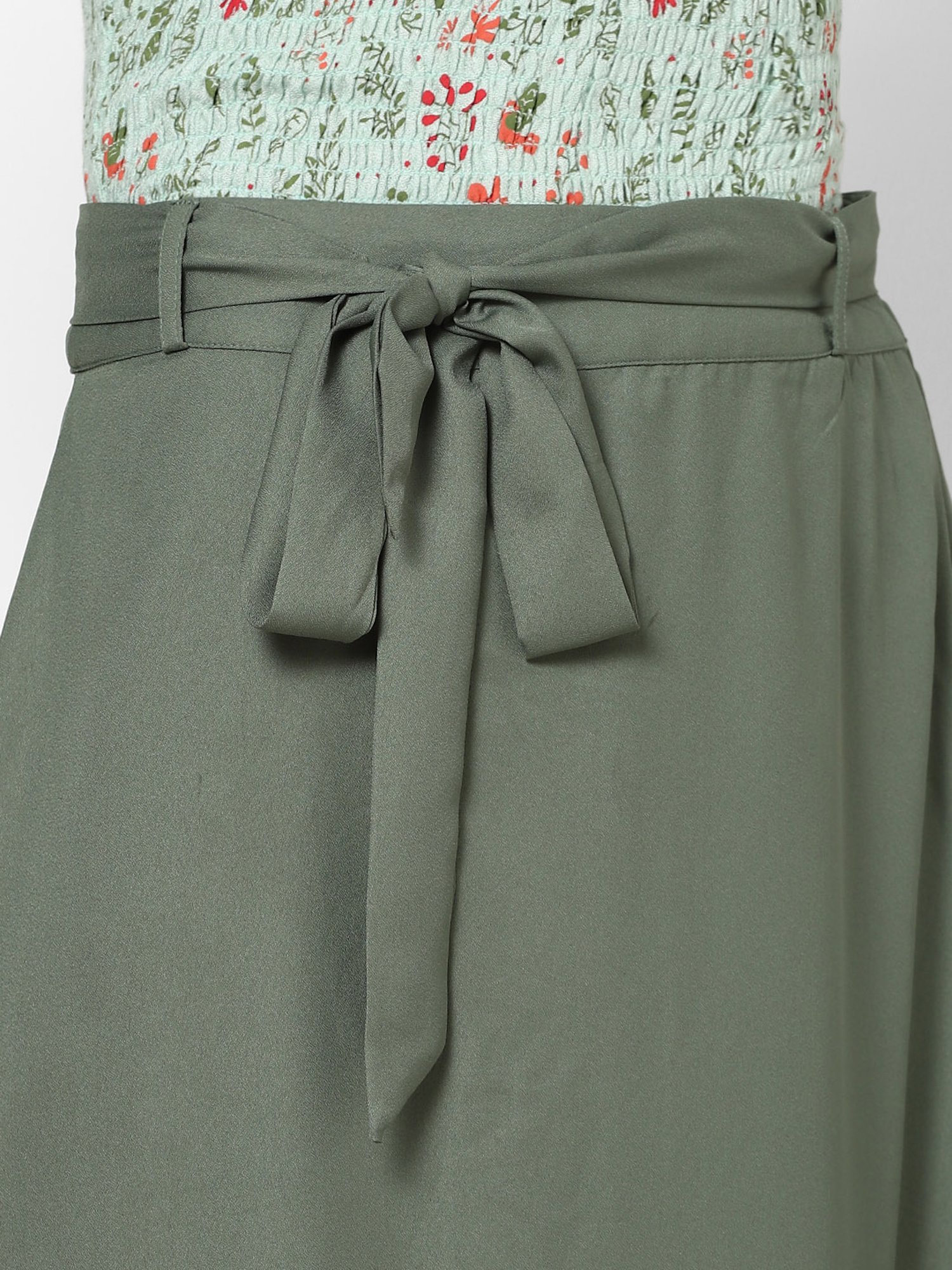 Forever 21 Khaki Below Knee Skirt