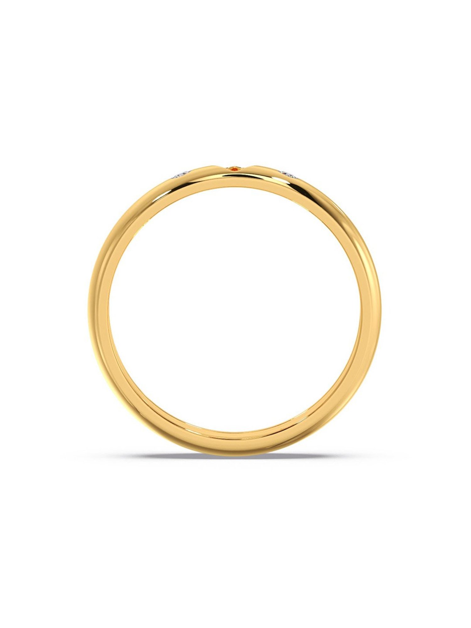 Candere by Kalyan Jewellers 18K Yellow Gold Heart with Diamond Ring for Women