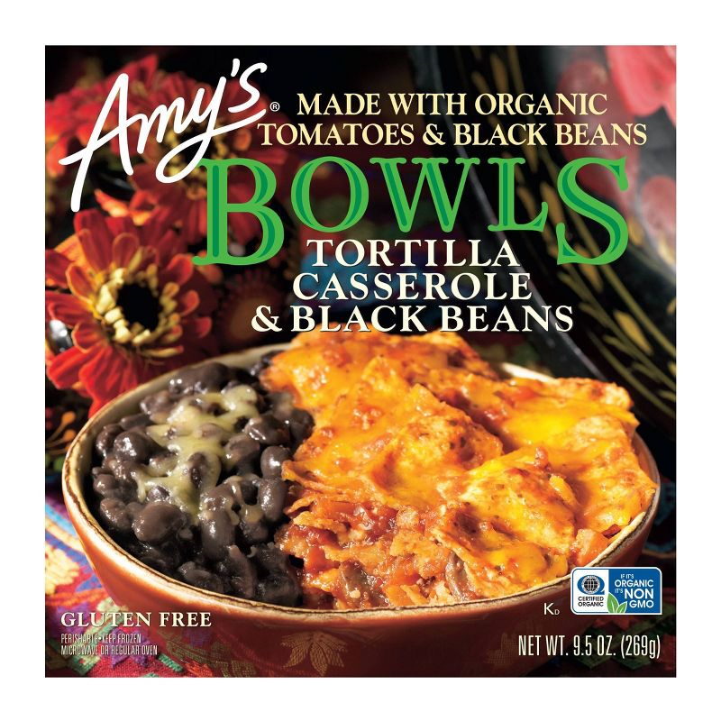 Amy's Tortilla Casserole & Black Beans Frozen Bowls - 9.5oz