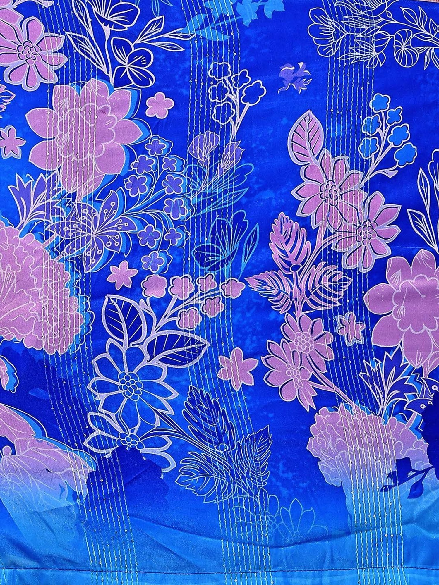 PURVAJA Blue Printed Lehenga Choli Set With Dupatta