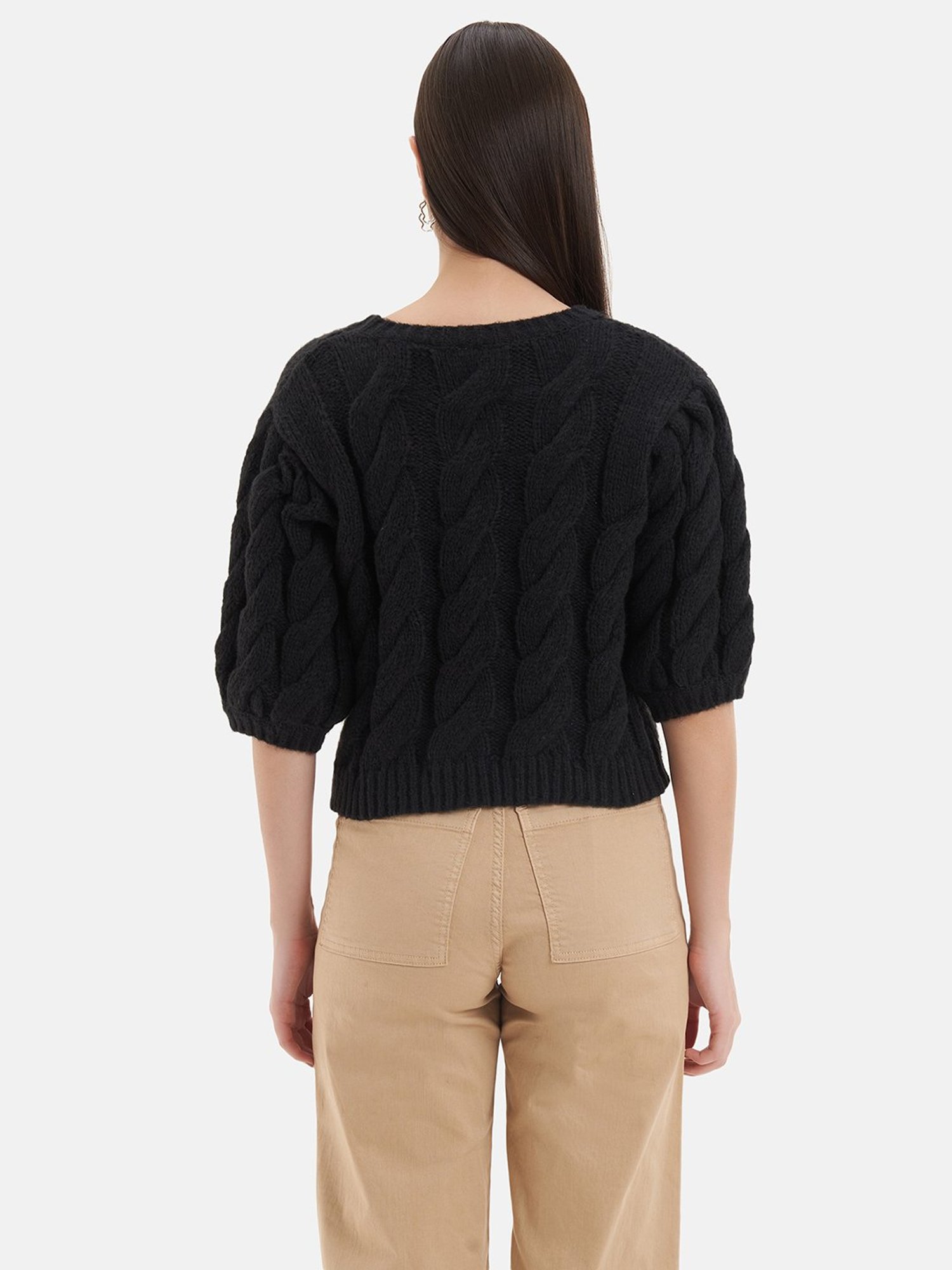 Kazo Black Embellished Sweater