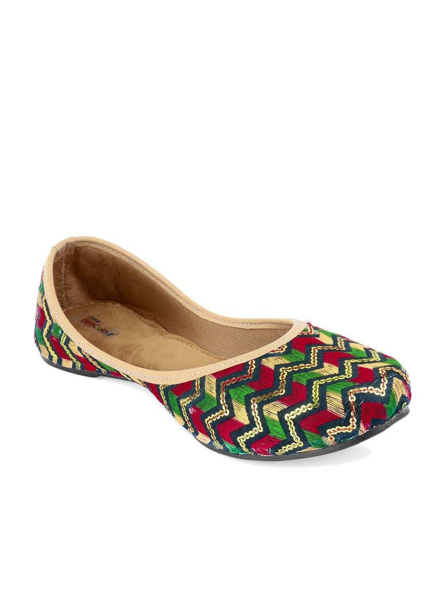 Desi Colour Women's Multicoloured Ethnic Juttis