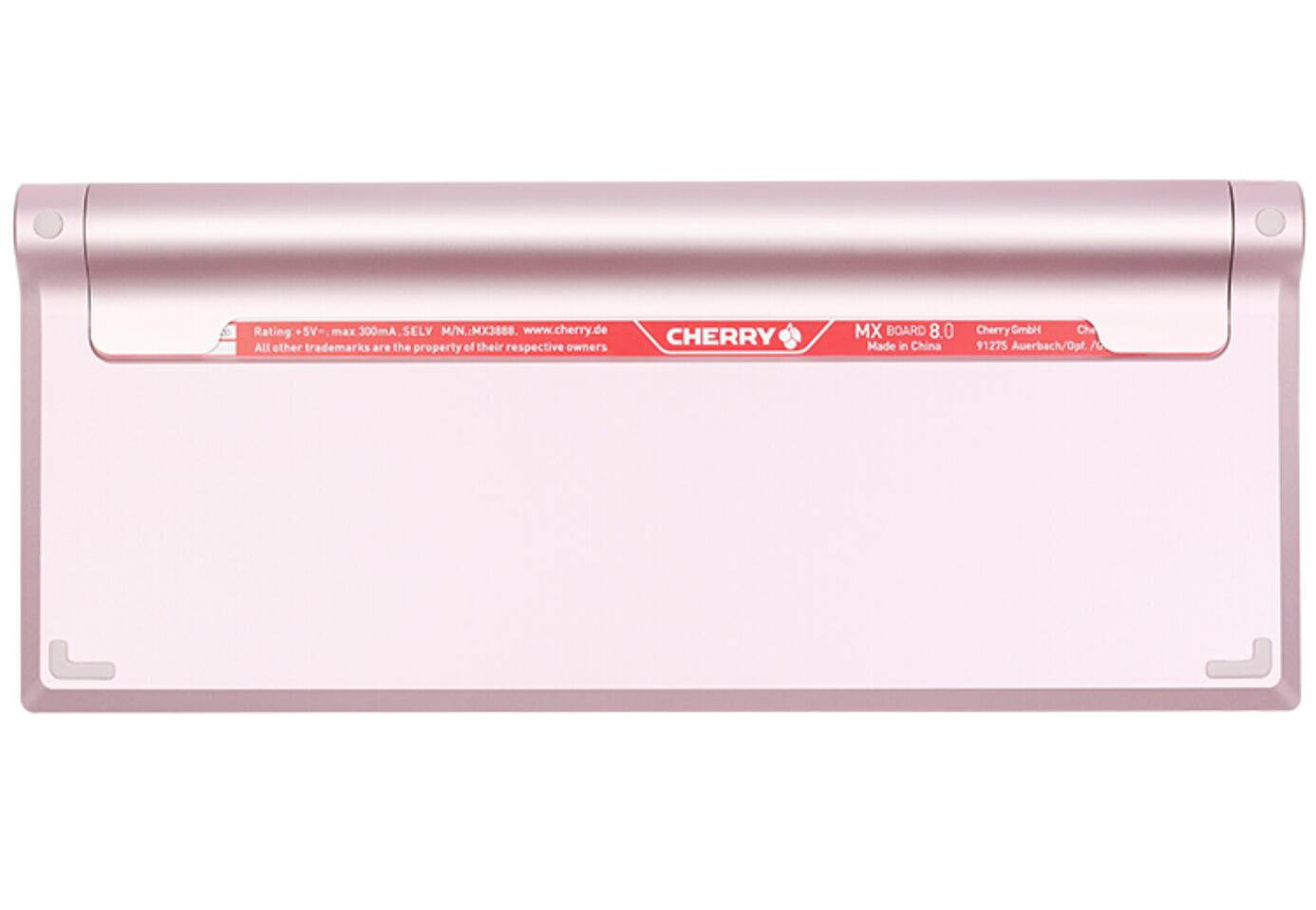 Cherry MX 8.0 RGB Pink TKL NKRO Gaming Mechanical Keyboard Wholly Aluminum Alloy Body Double-shot Keycaps  With Metallic Portable Case - Cherry MX Brown